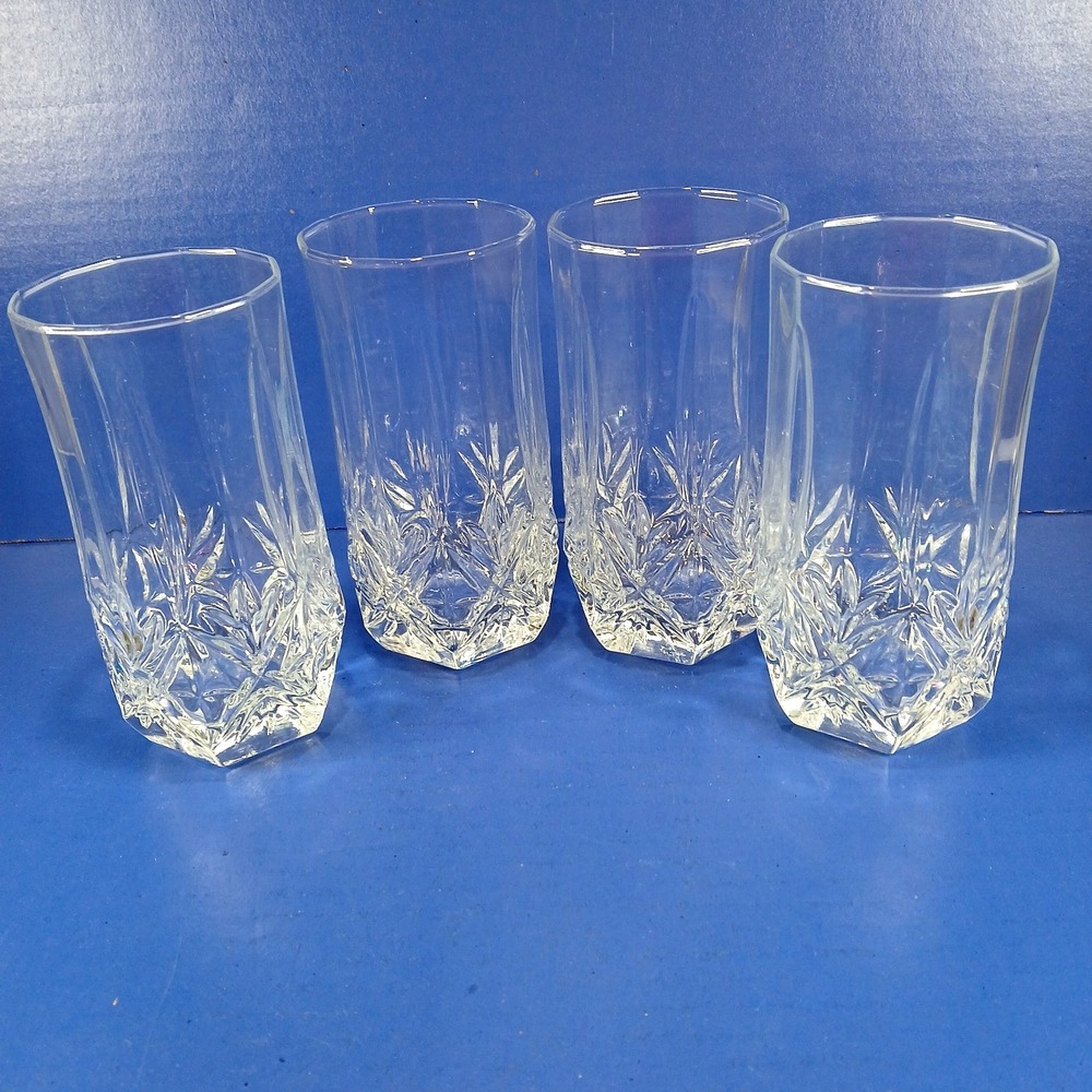 Ashley Brighton by Cristal d'Arques-Durand Glass Coolers Tumblers Set of 4